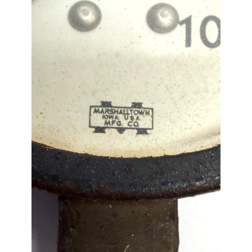 Vintage Marshall Town Pressure Gauge Large Dial; 0-100