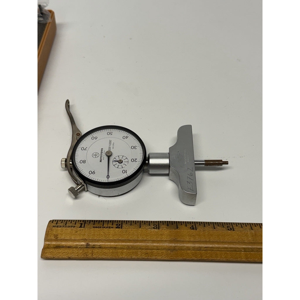 VTG Mitutoyo 2904 Dial Depth Gage .001"-1.000" Indicator Hardned Stainless Japan