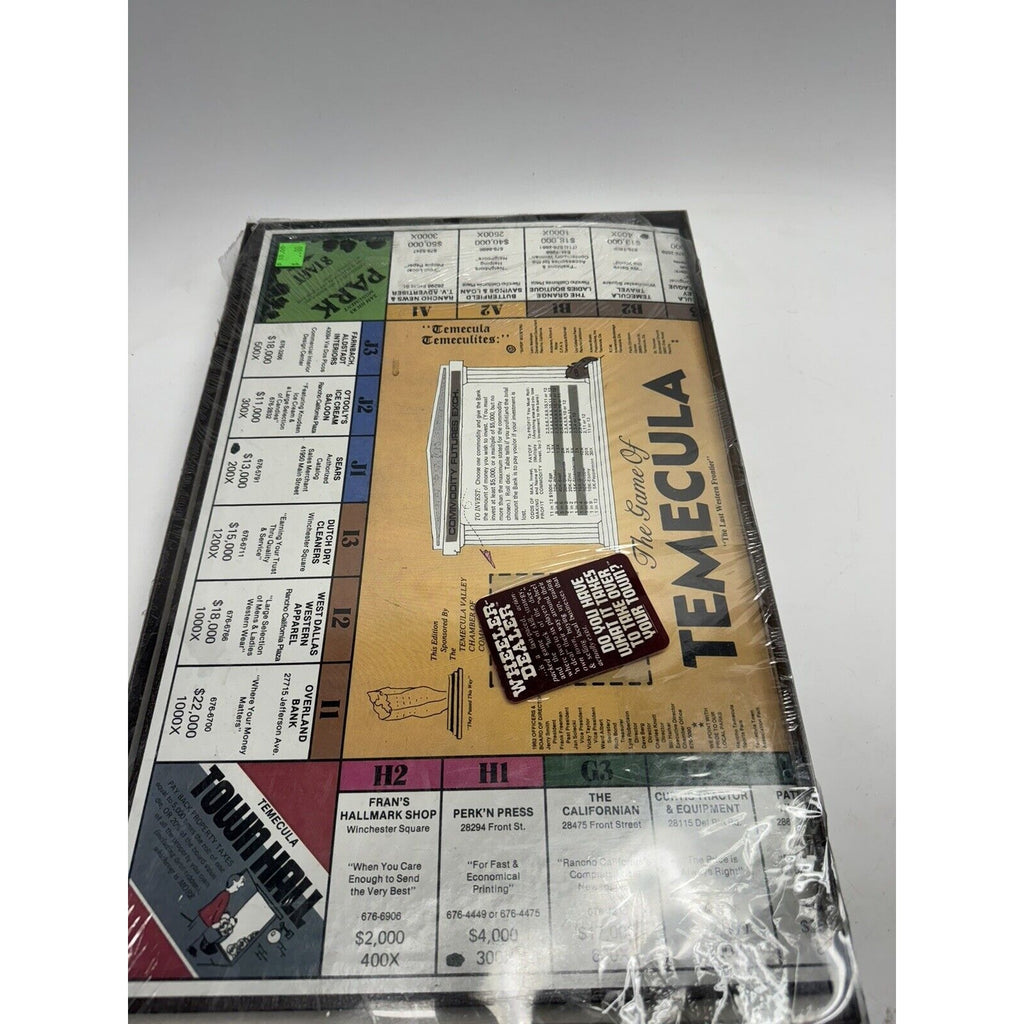 VINTAGE SEALED NEW The Board Game of TEMECULA Wheeler Dealer Monopoly
