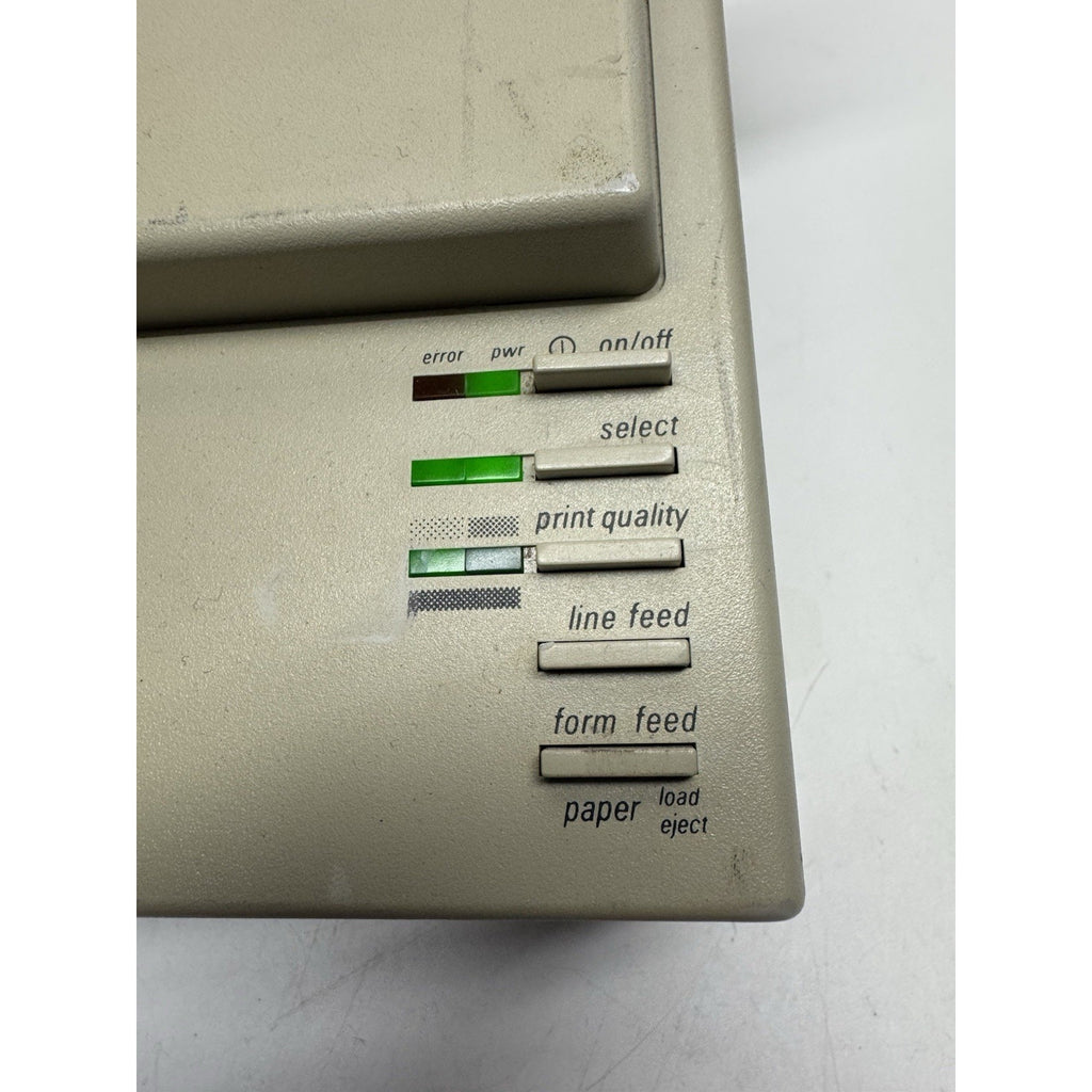 Vintage Apple Imagewriter II Printer G0010 Power On "Print Paper not Installed"