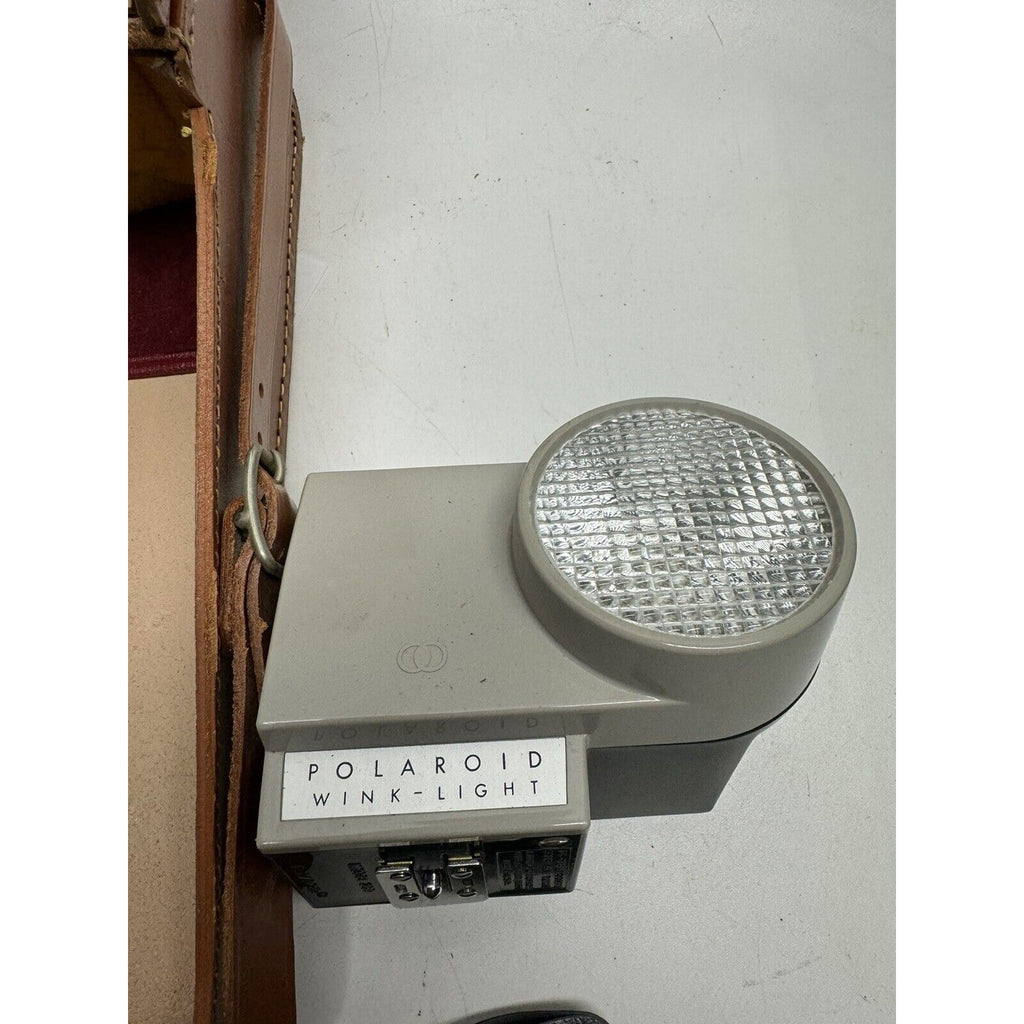Vintage Polaroid Land Camera Model 150 and the 800 Set w/Leather Case WORKS!