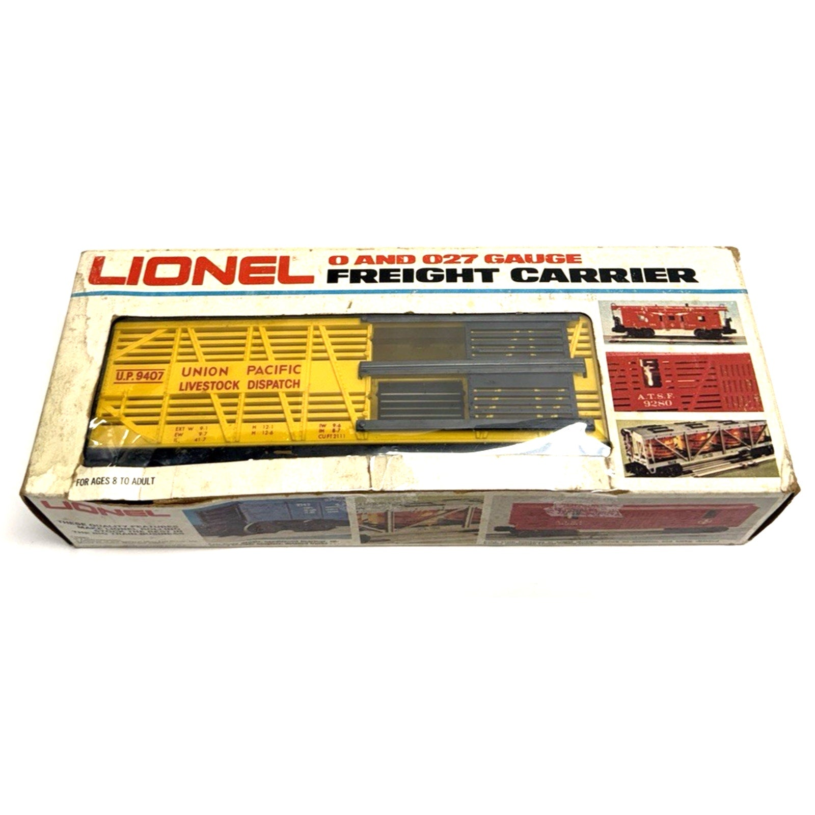 Vintage Lionel O 027 Union Pacific Stock Car Freight Carrier 6-9407 Train. 3155