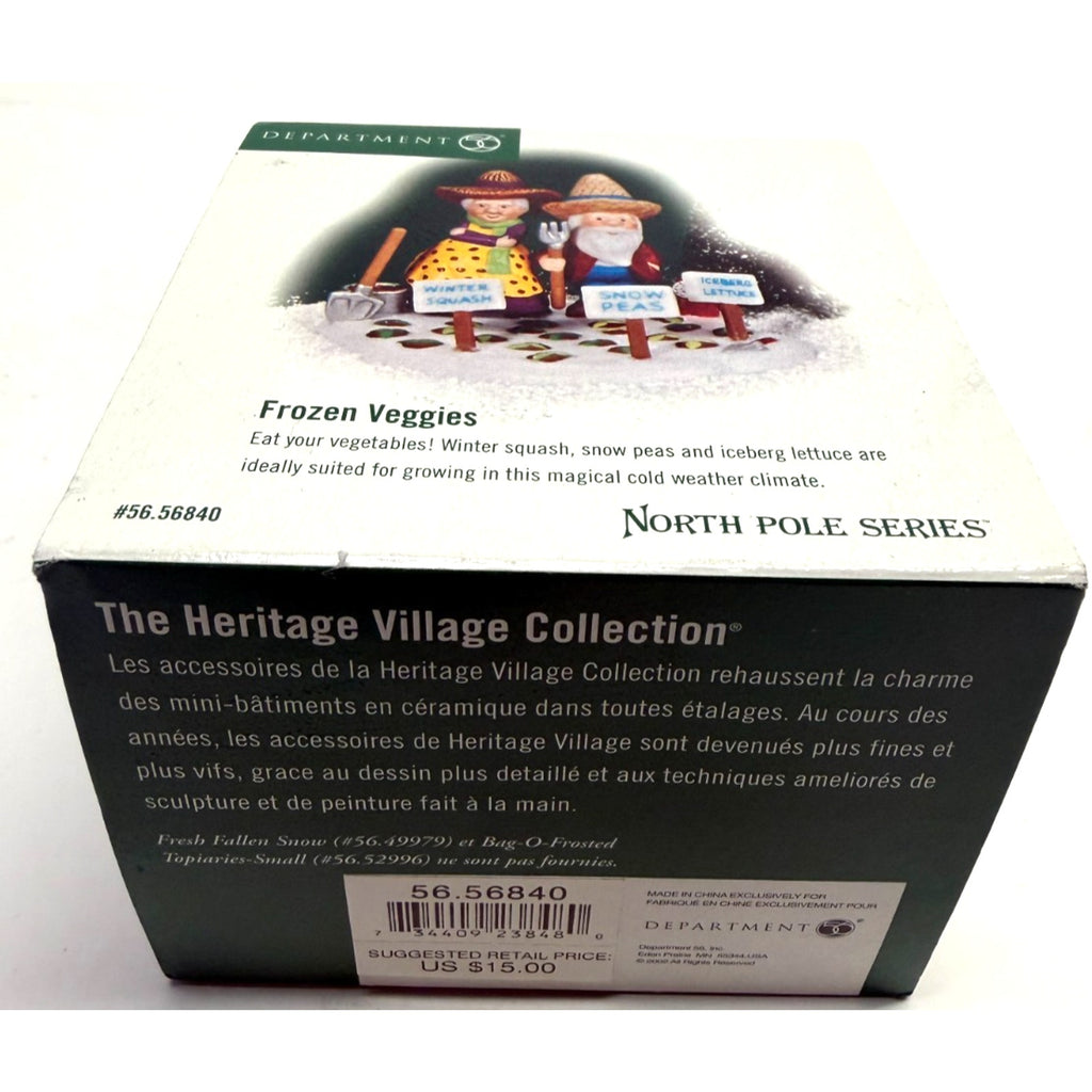 Vintage NOS 2002 Department 56 North Pole Series #56.56840 FROZEN VEGGIES