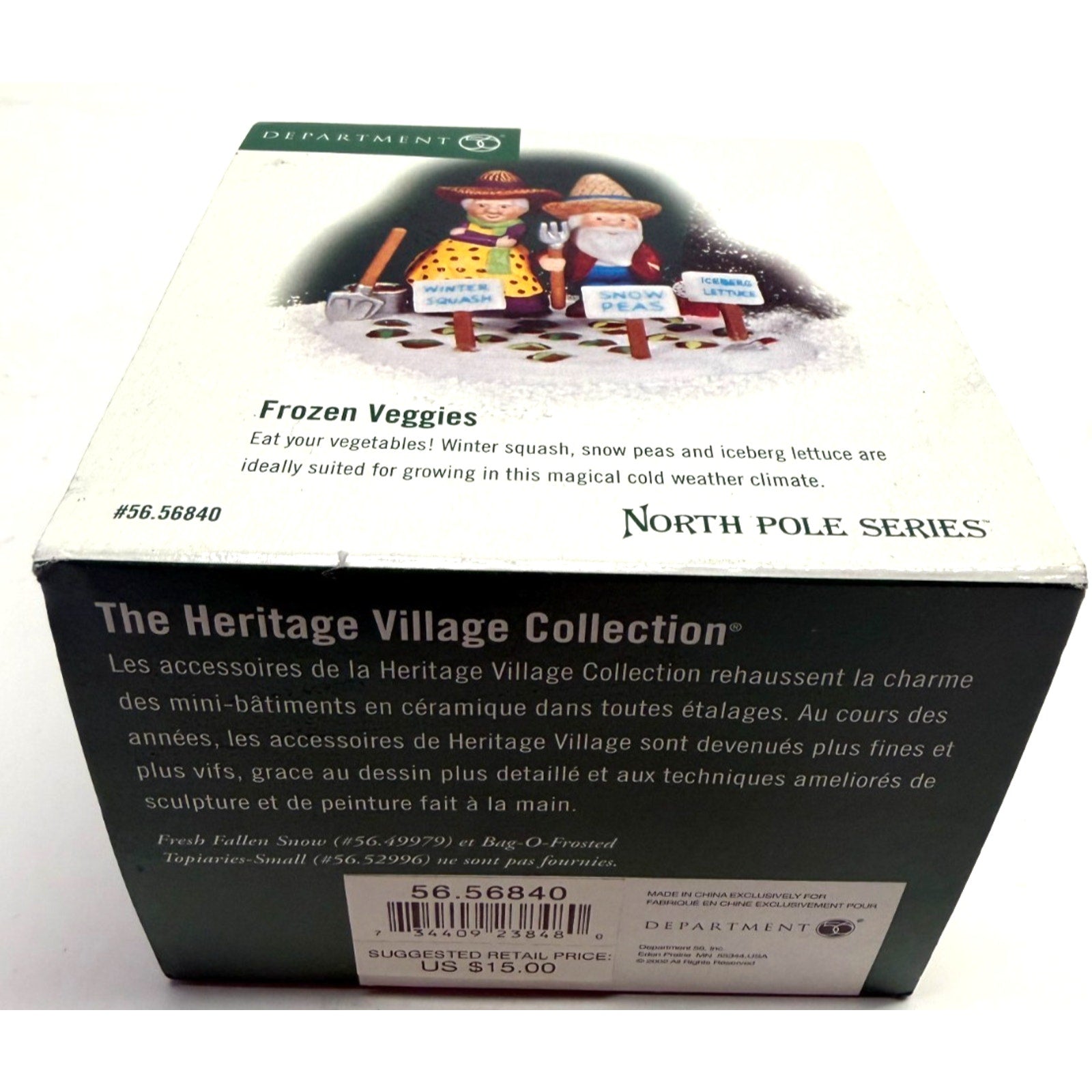 Vintage NOS 2002 Department 56 North Pole Series #56.56840 FROZEN VEGGIES