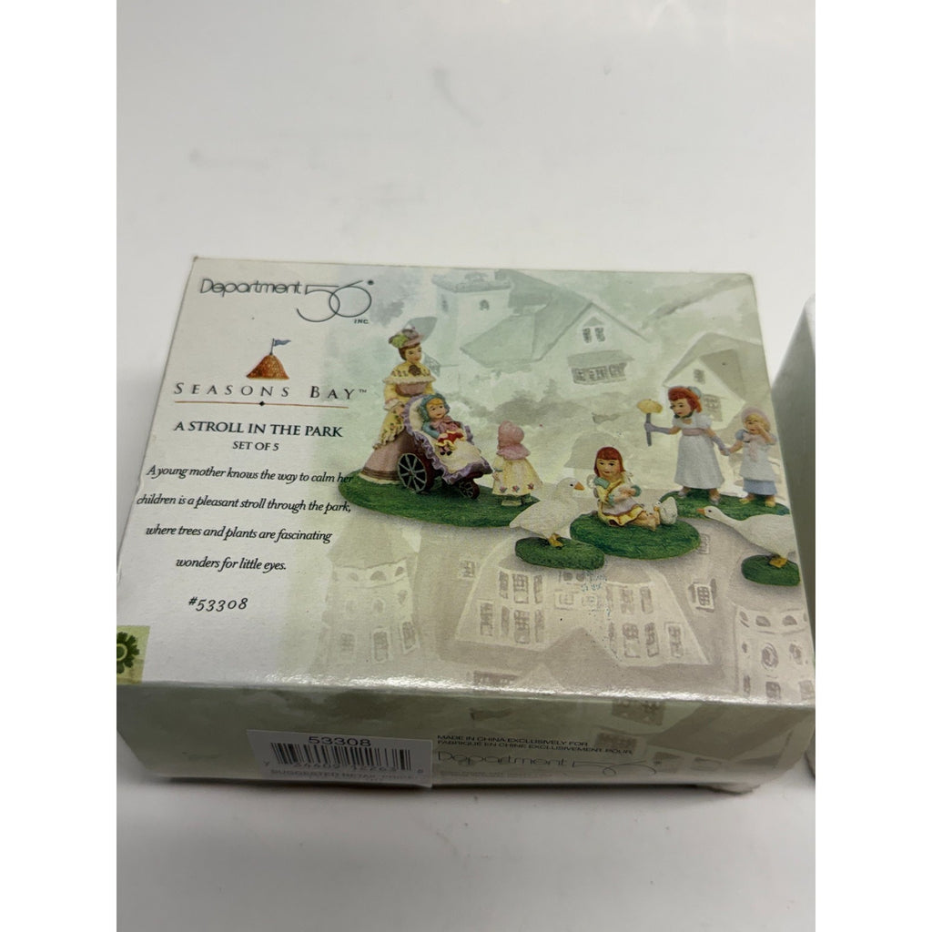 Vintage Dept 56 A Stroll in the Park Seasons Bay #53308 NEW! 5-Piece Set