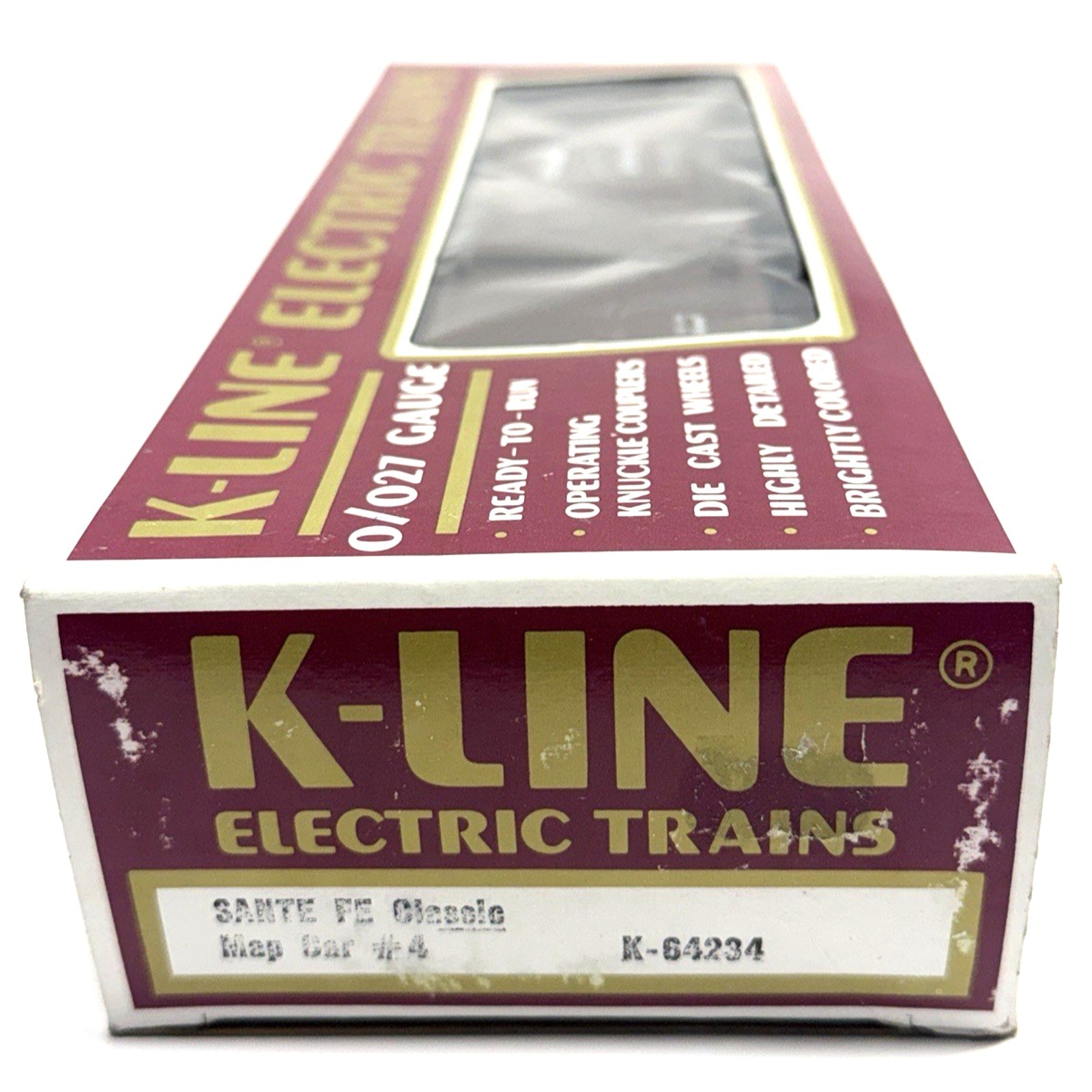 VINTAGE K-LINE O Scale Classic Santa Fe Map Boxcar #2 Ship Santa Fe All The Way