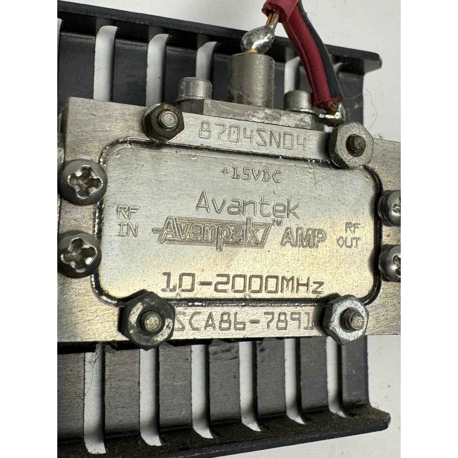 VINTAGE RF Amplifier SCA86-789L, Avantek Avanpak AMP. 8704SN04