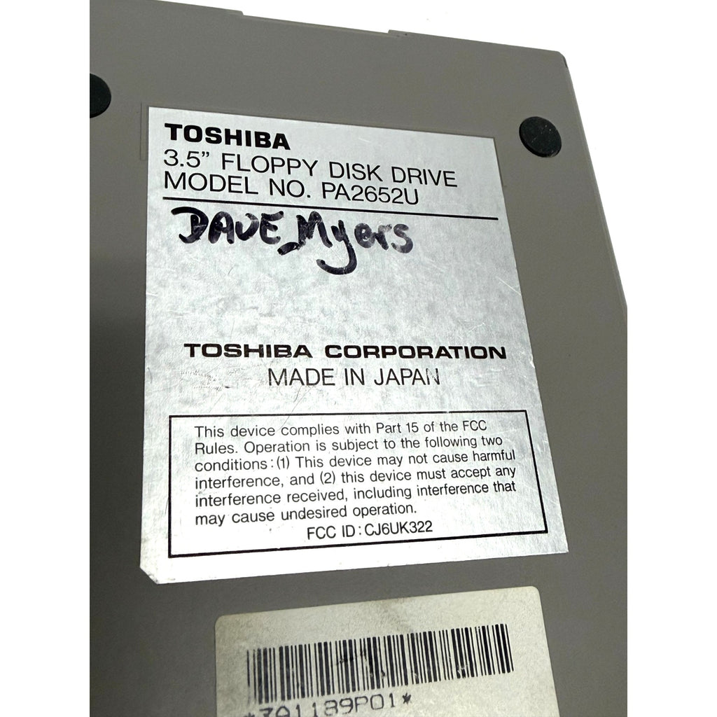 Vintage Toshiba PA2652U External 3.5" Floppy Disk Drive FDD Attachment Case