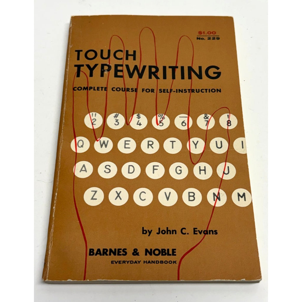 VTG Touch Typewriting John C. Evans 1960 Complete Course For Self Instruction