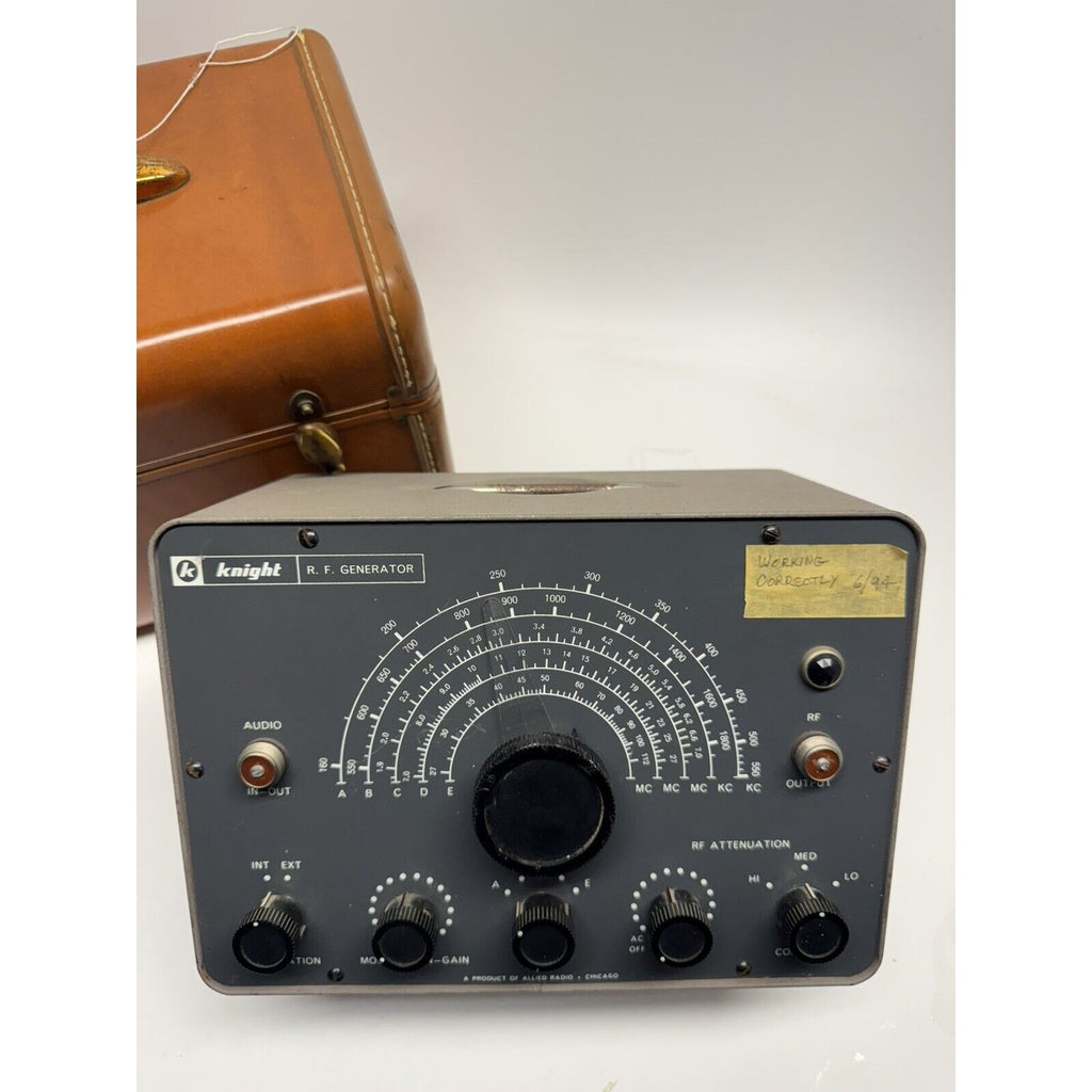 VINTAGE Knight RF Generator Model KG-650 w/ Samsonite Leather Case