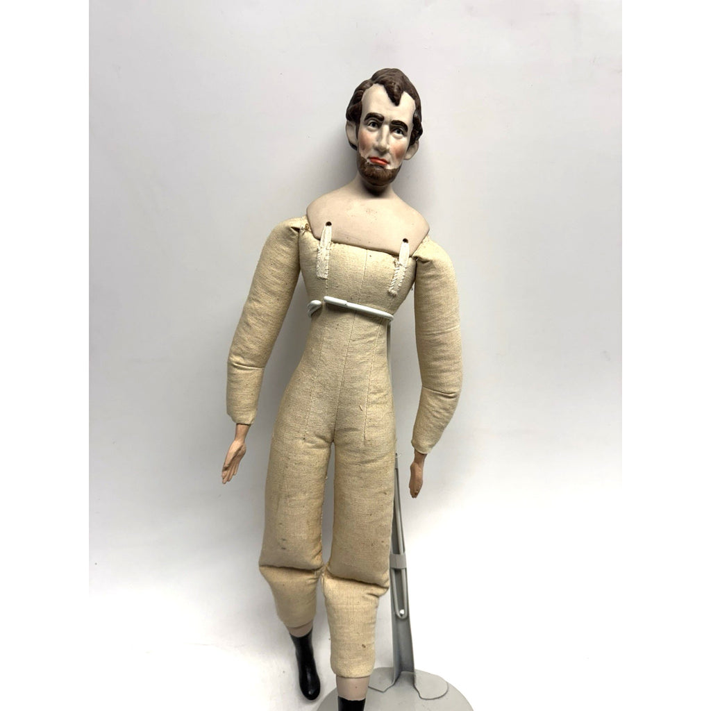 Vintage Kaiser Chicago Porcelain Doll Abraham Lincoln With Stand 16"