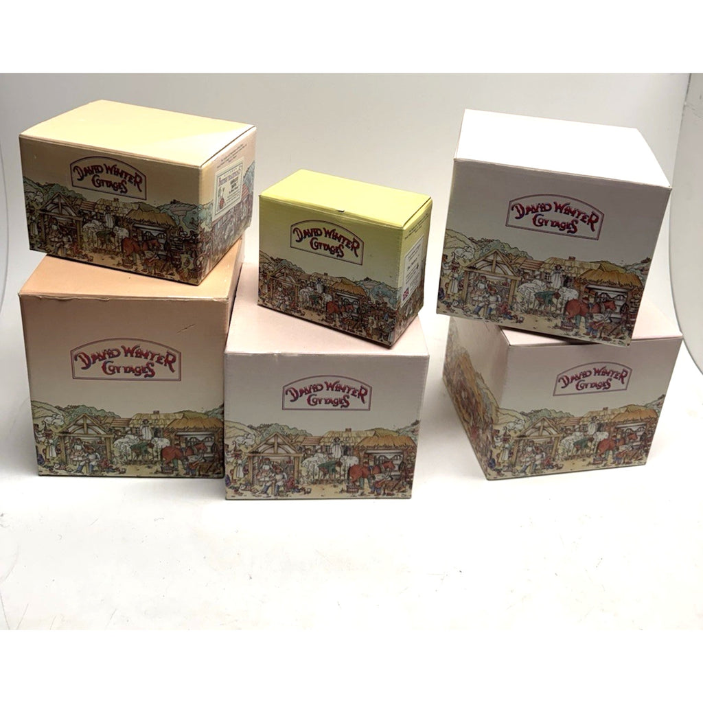 LOT OF (6) DAVID WINTER COTTAGES -STONECUTTER'S COTTAGE, BOAT HOUSE, STAFFORDSHI