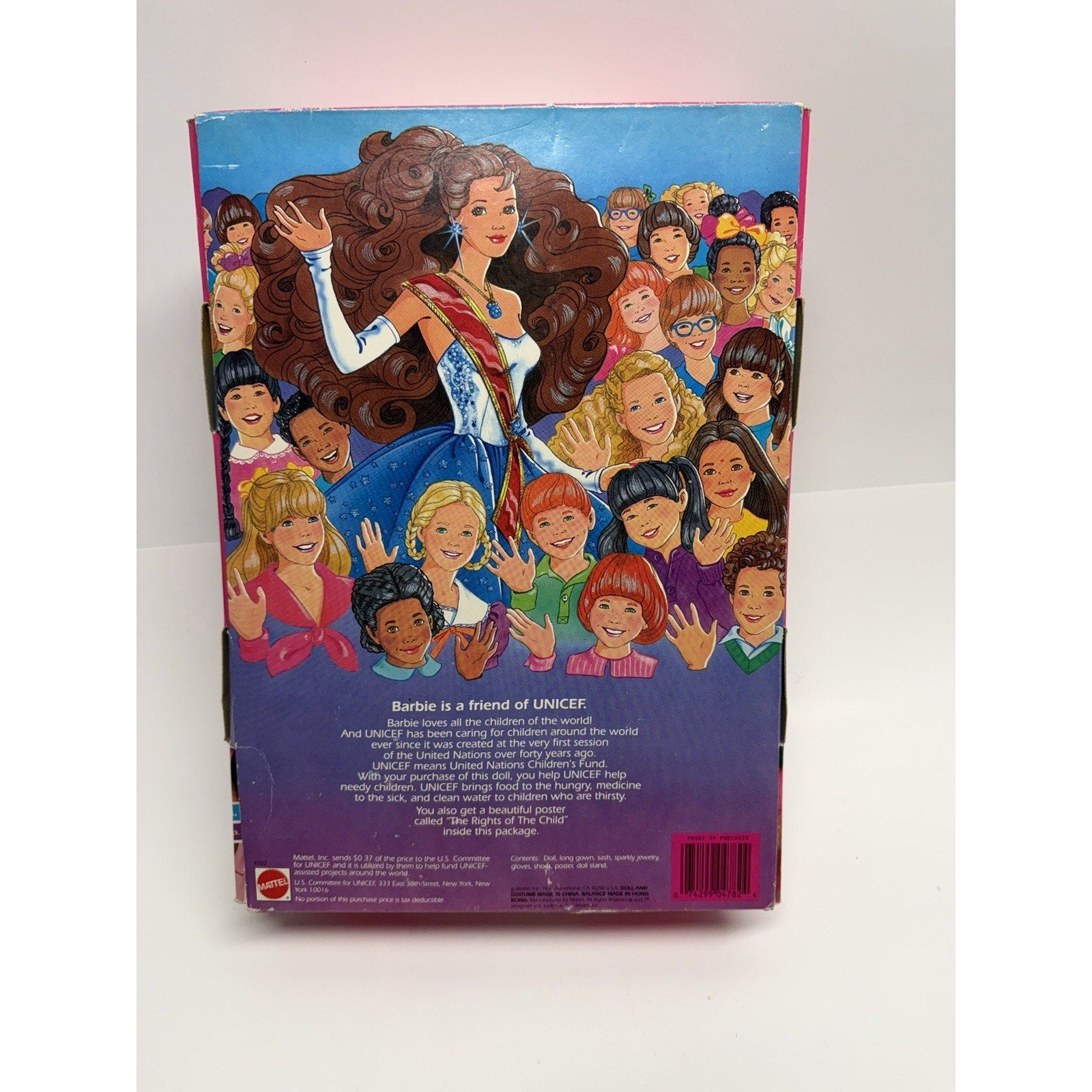 Vintage NOS Mattel 1989 UNICEF BARBIE Special Edition Doll #4782 Brunette
