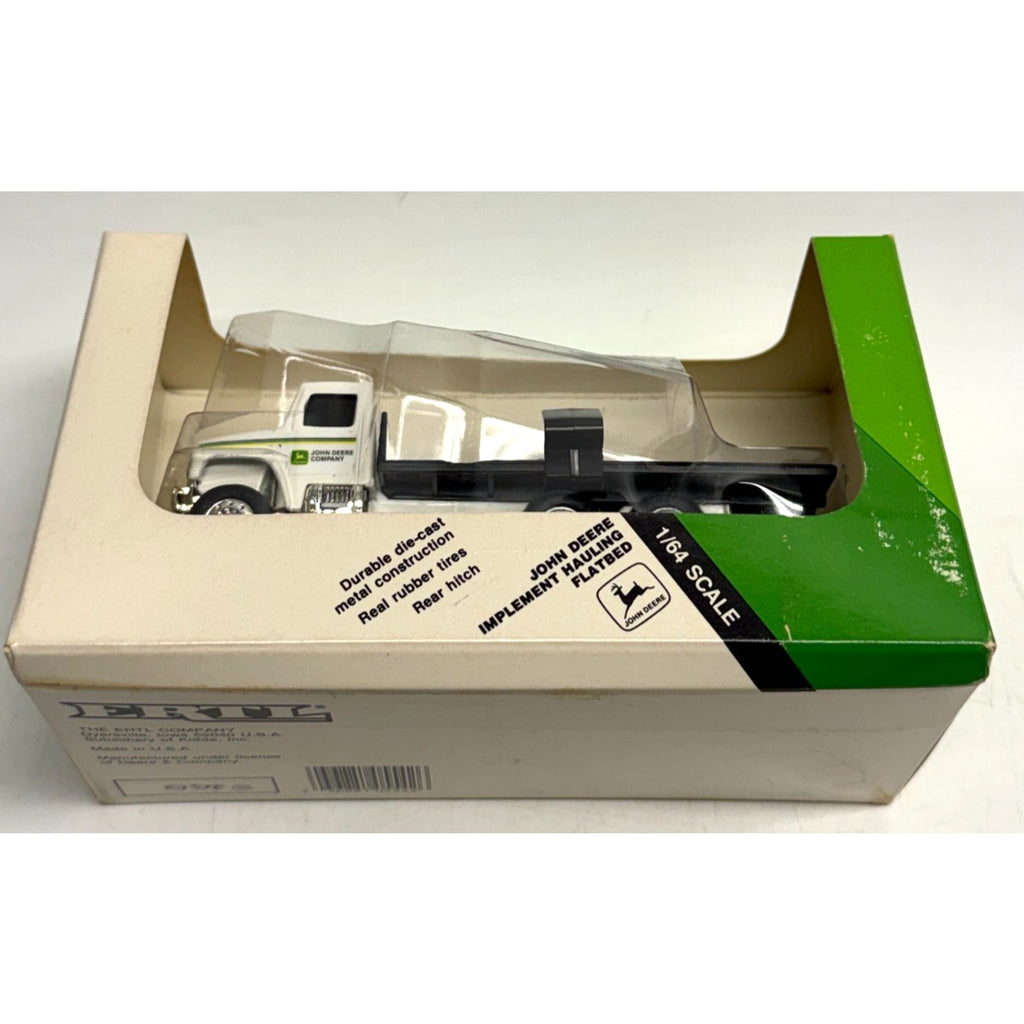 Vintage SEALED ERTL 1/64 Scale John Deere Implement Hauling Flatbed Truck #5542