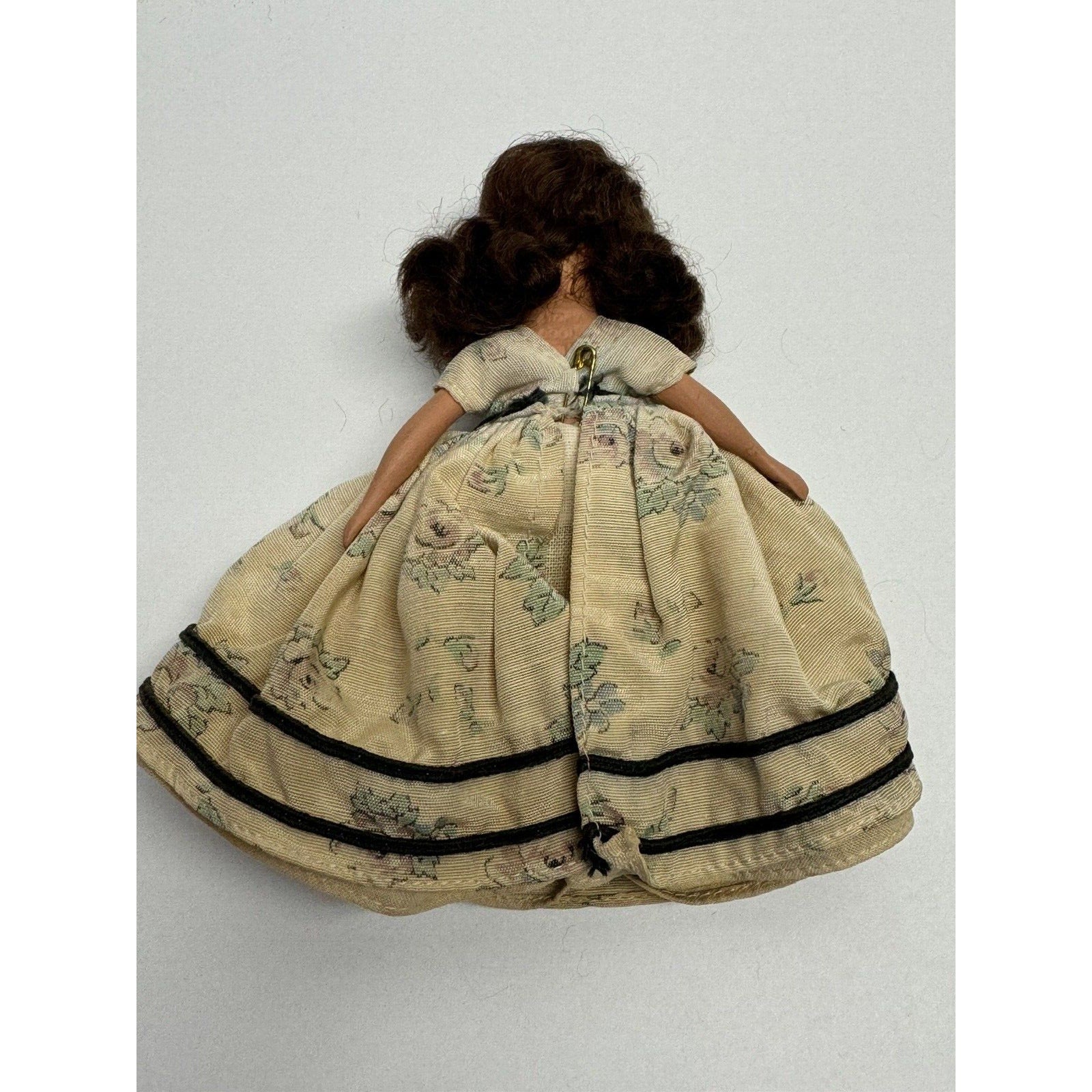Vintage 1950s Nancy Ann Story Book Bisque Doll 5.5" Brown Hair