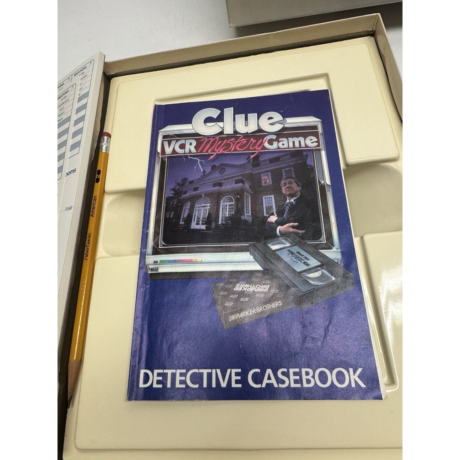 VINTAGE NOS 1985 Parker Brothers Clue & Eyewitness VCR Mystery Game LOT OF TWO