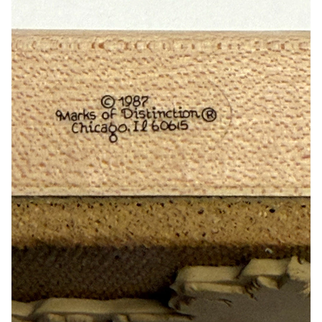 Vintage Lot Of 3 Wood Mounted Rubber Stamp Crafting