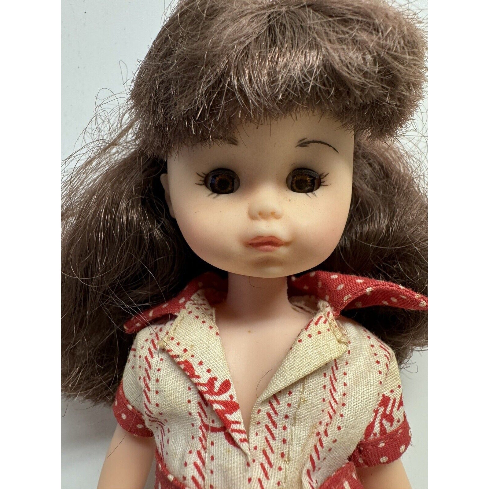 Vintage 1977 Vogue Ginny Collectible 8” Poseable Doll Moving Eyes