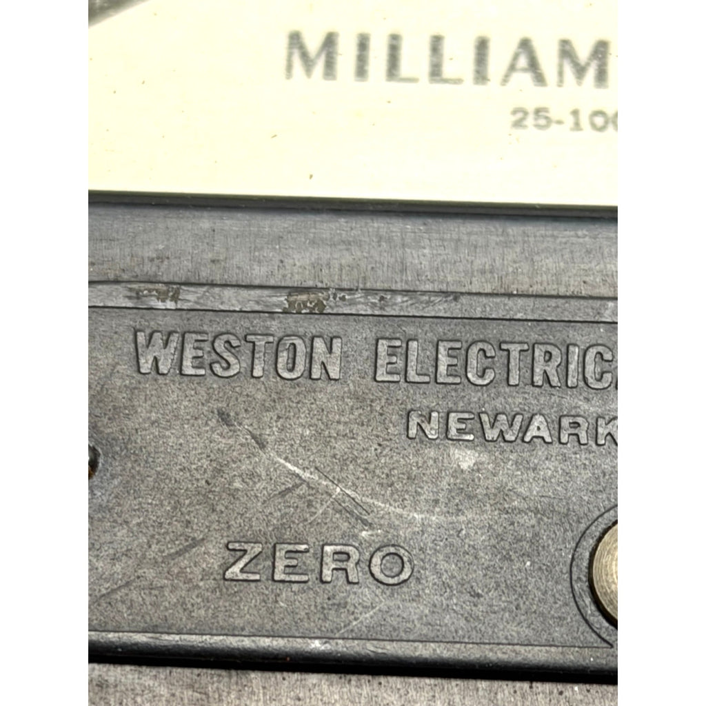 Vintage Weston Model 433 Milliammeter AC 25-1000 Cycles Analog Test Meter