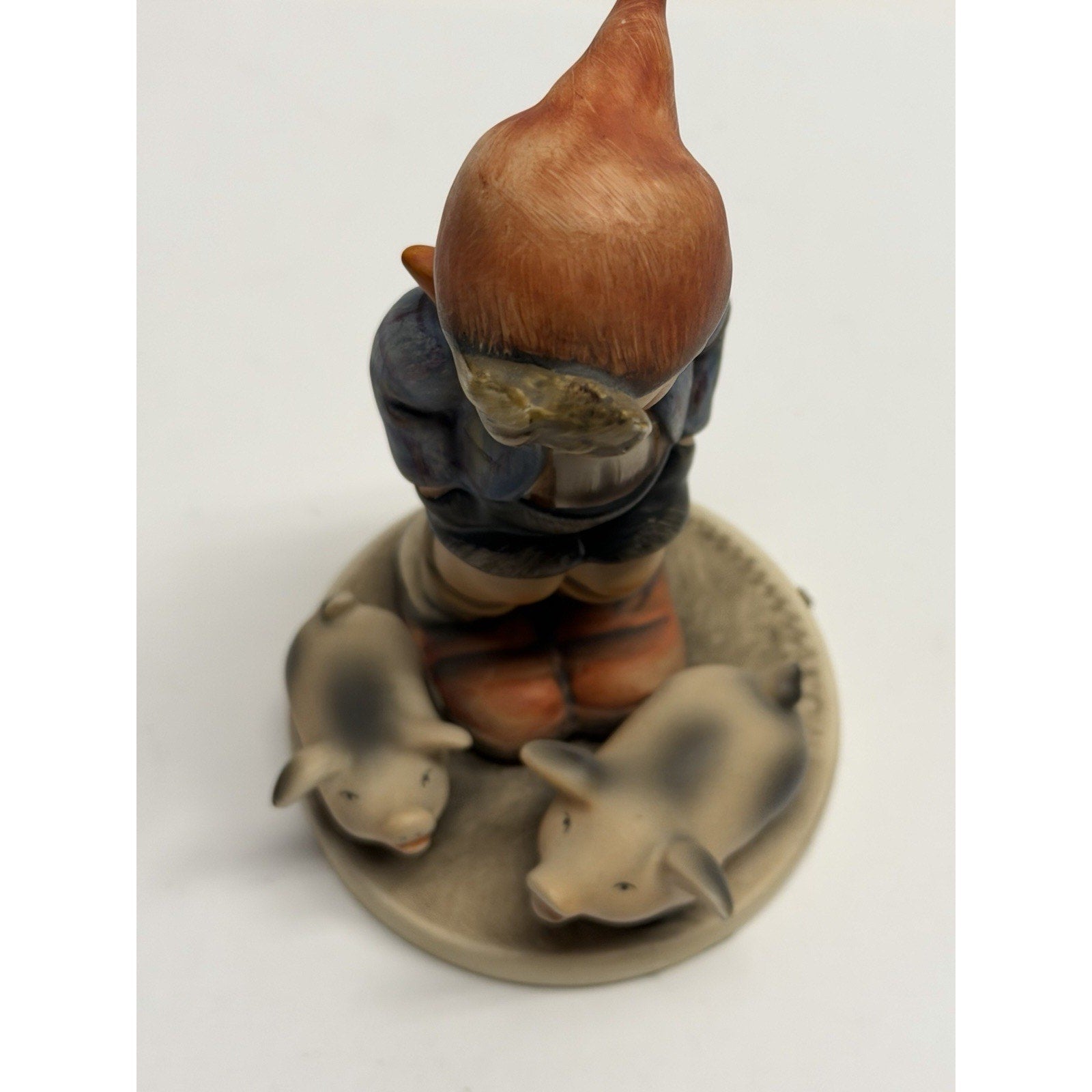 Vintage Goebel Hummel Farm Boy Pigs Figurine #56 1950's 5.75"