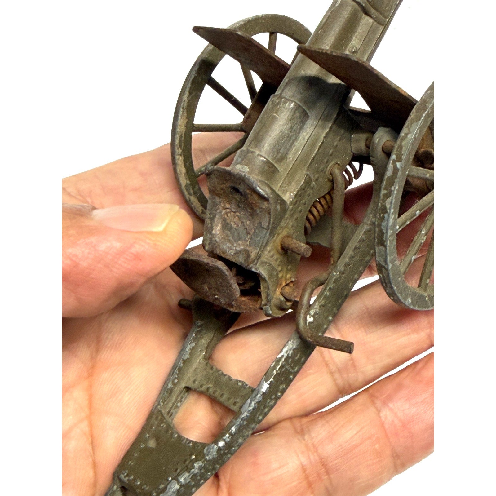 Vintage Britains Ltd 1201 Royal Artillery Gun Diecast Toy Cannon Metal Soldier