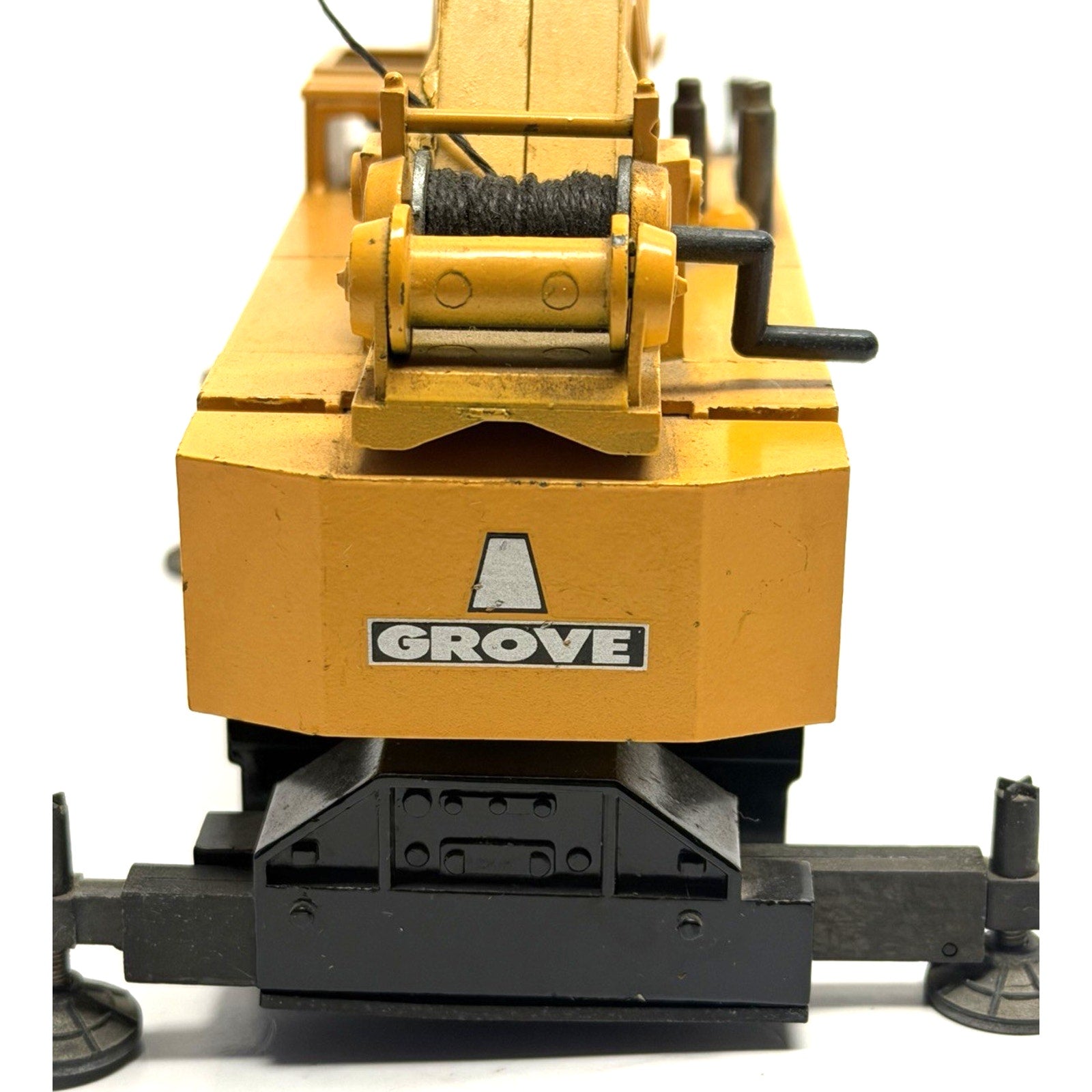 Vintage NZG 152 Grove TM1500 Mobile Crane - Yellow 1/55 Die-cast Made In Germany