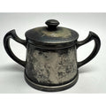 Vintage 1860 Simeon L George H- by Rogers Company Double Handle Pewter Canister