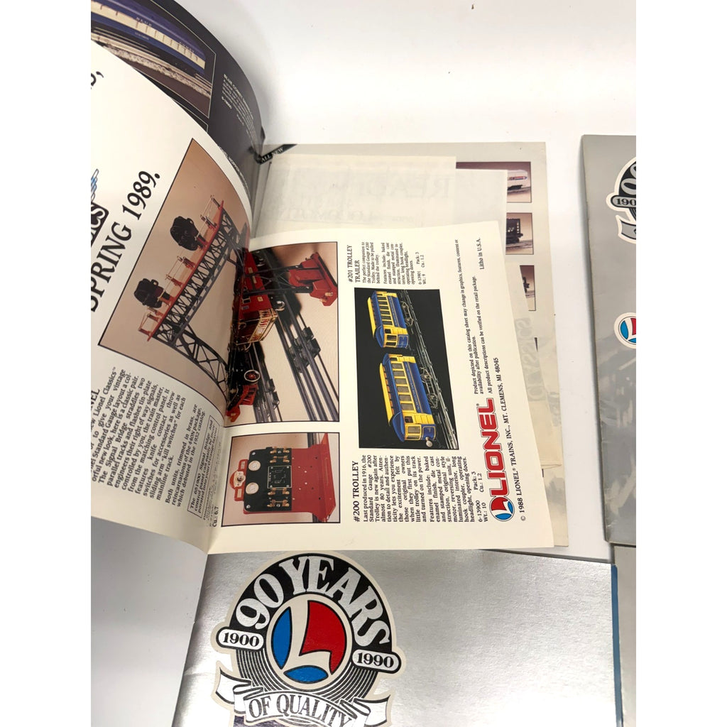 Vintage 1990 Lionel Train Catalog Lot of 5 Books 1 & 2 Stocking Stuffers
