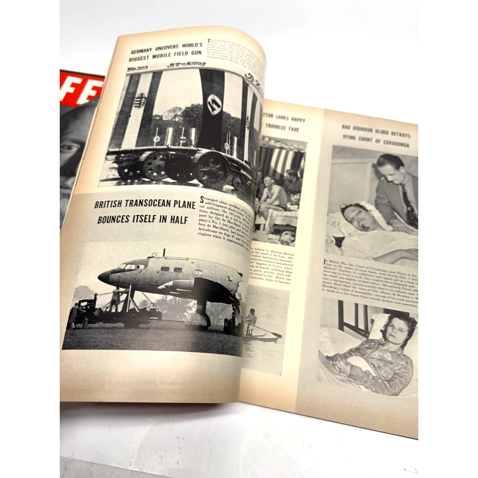 Vintage LIFE Magazine Lot Mussolini Sept 11 1939 + Jim Farley Sept 19 1938 Rare