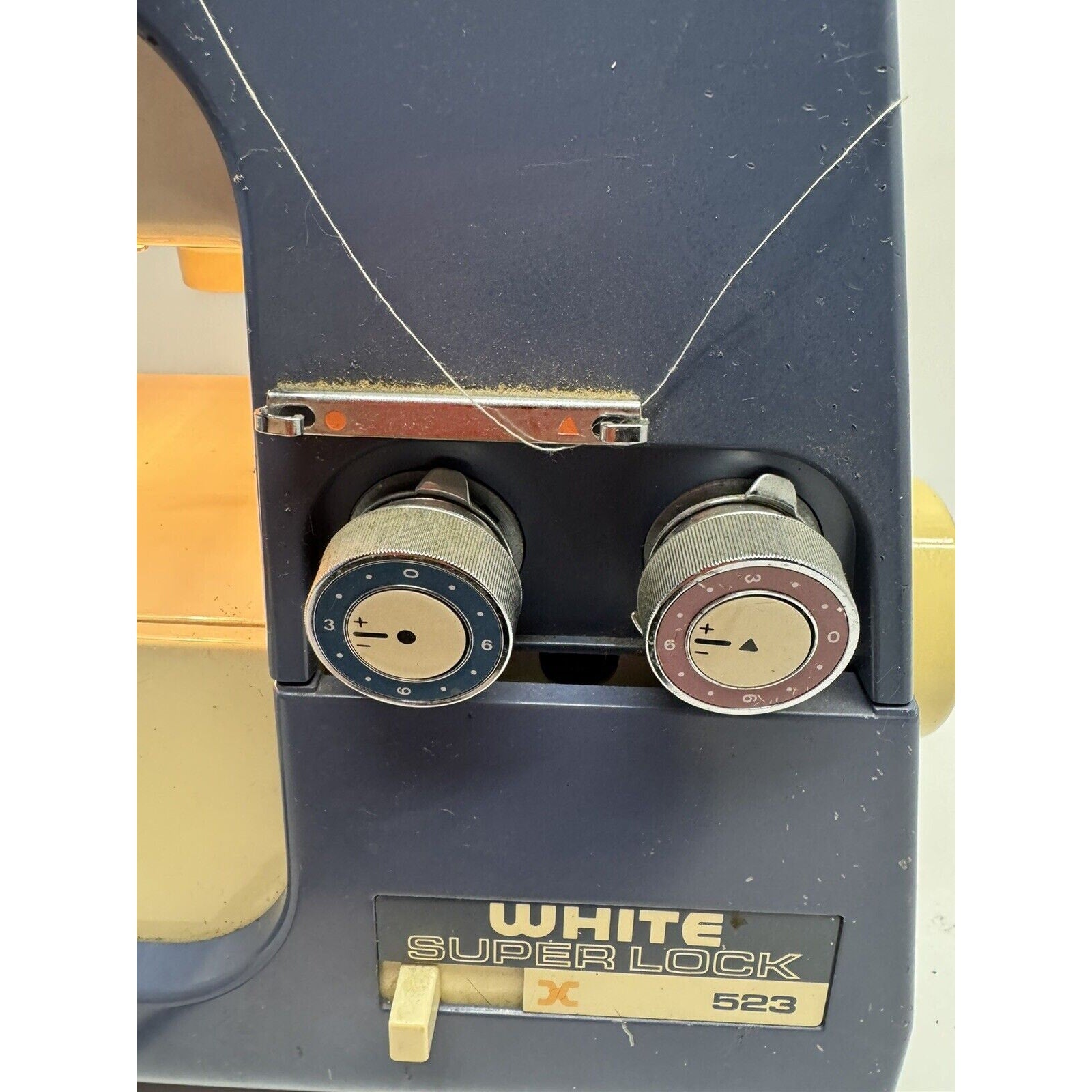 VINTAGE White Super Lock Model X 523 Serger Sewing Machine With Pedal 523W-4