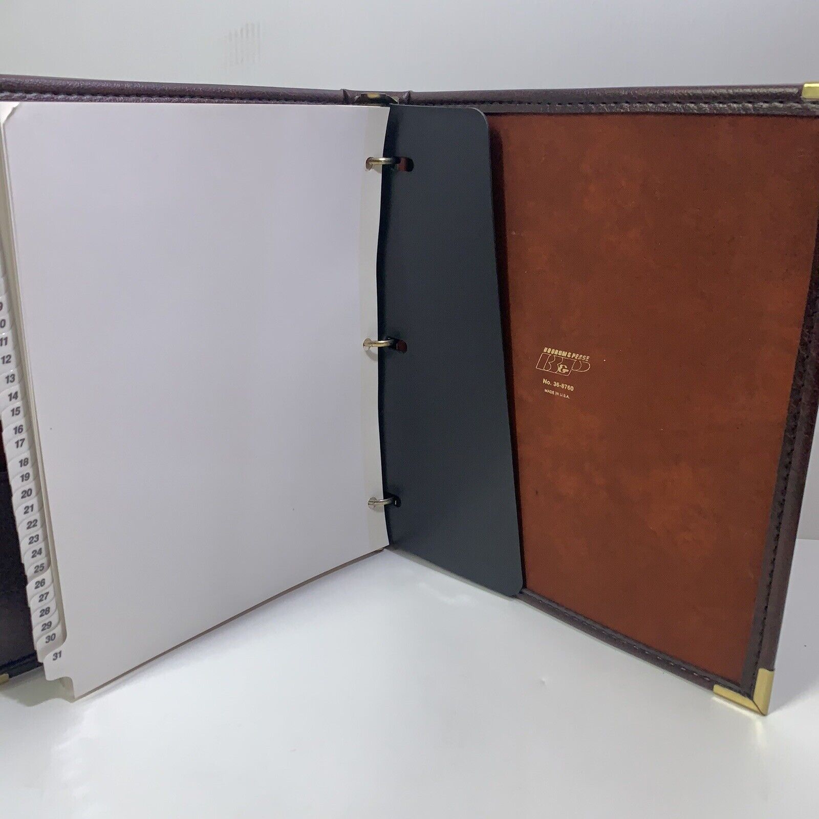 Vintage Boorum & Pease Spiral Month Daily Planner Binder Made in USA