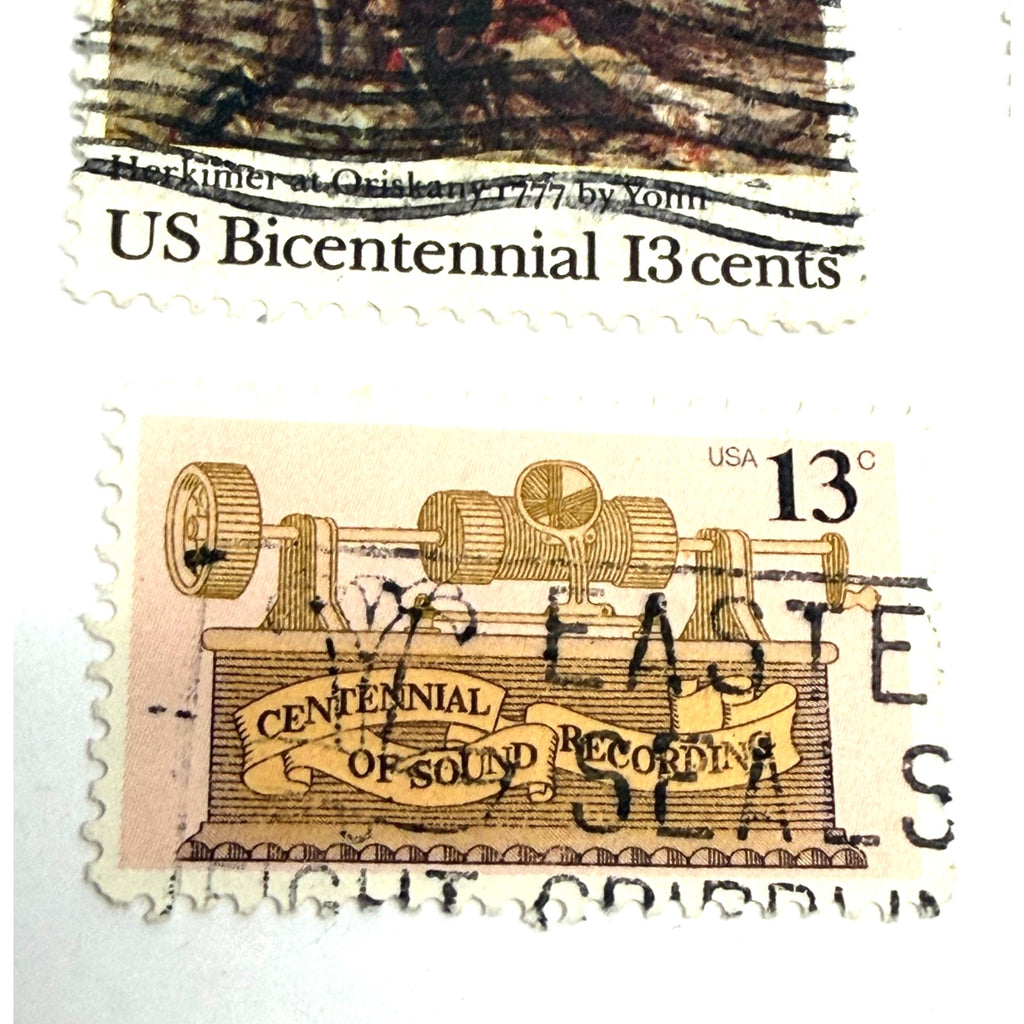 Vintage 1977 COMMEMORATIVE SET OF 8 U.S. POSTAGE STAMPS