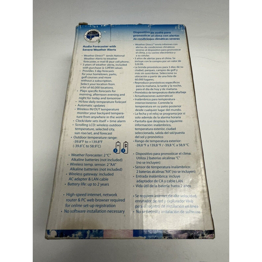 VINTAGE NOS La Crosse Audio Forecaster W/ Weather Alerts