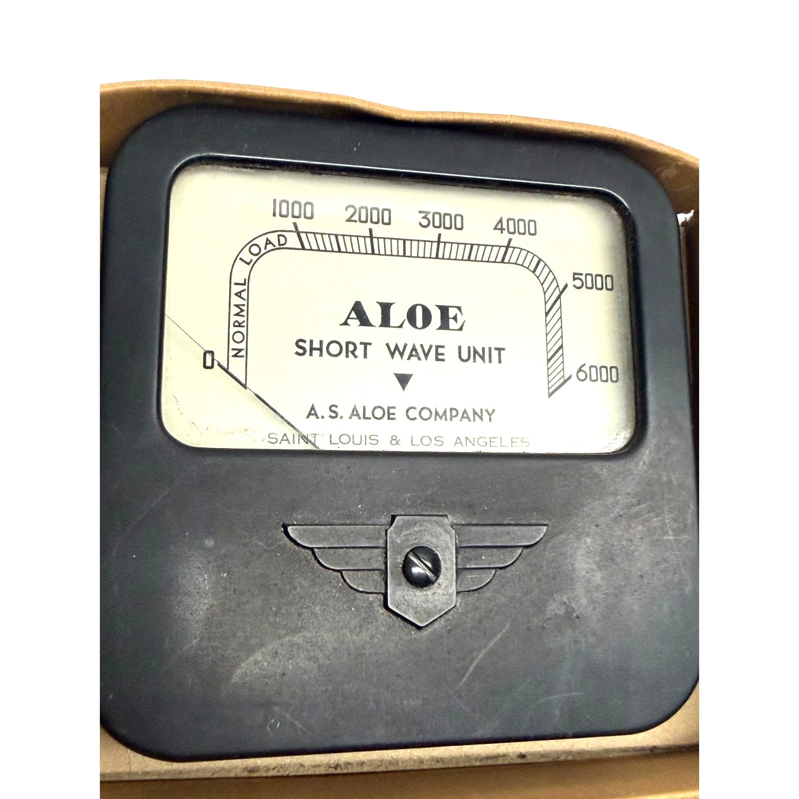 Vintage A.S. Aloe Co. Short Wave Unit Meter - Antique Diathermy Medical Oddity