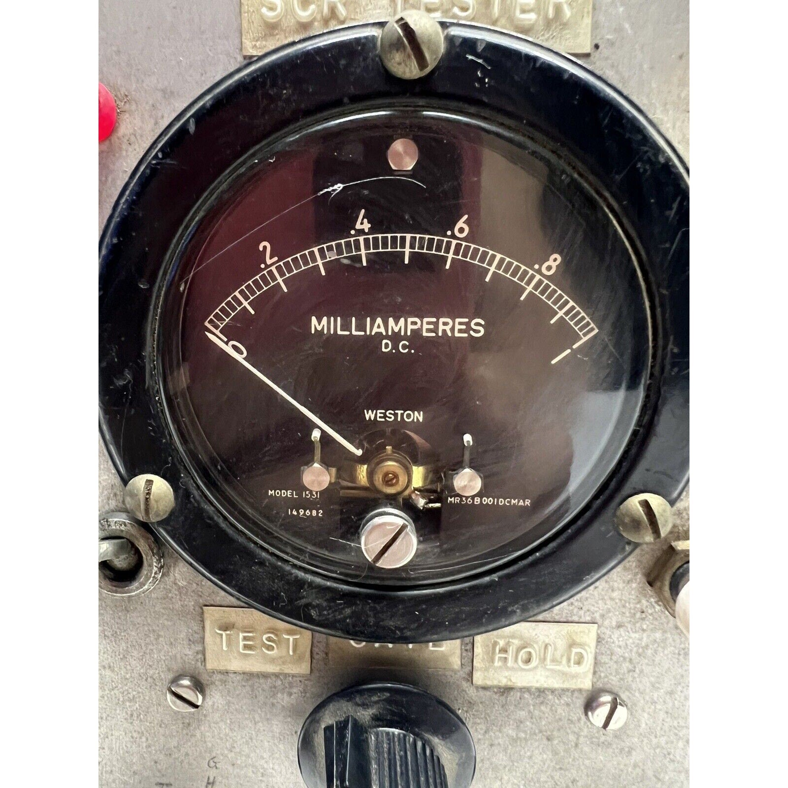 Vintage WESTON Milliamperes Meter Model 1531 : Power On