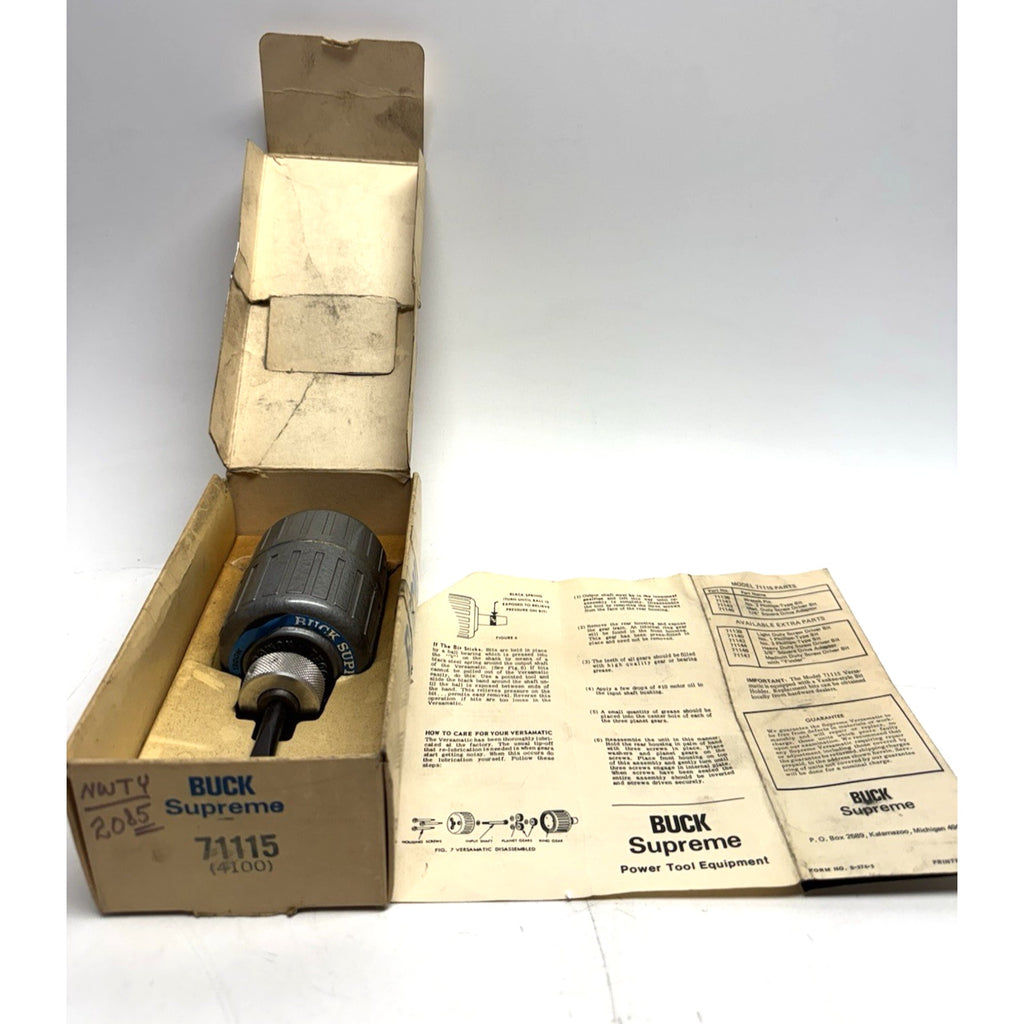 VINTAGE BUCK SUPREME VERSATAPPER 71115 TAPPING HEAD ATTACHMENT STRAIGHT SHANK