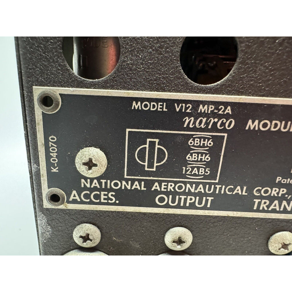 Vintage Avionics NARCO MODULATOR POWER UNIT V12 MP-2 12v VIBRATOR -- UNTESTED