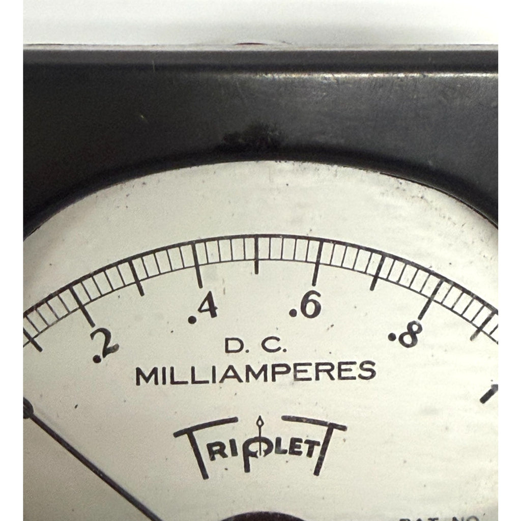 Vintage Triplett Model 327-A DC Milliamperes Panel Meter Analog Gauge