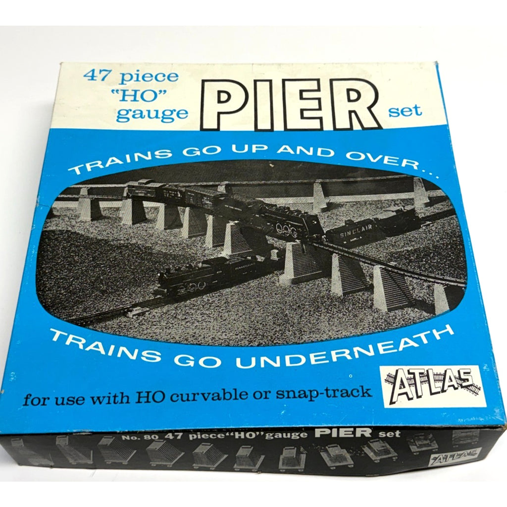 VTG. Atlas Train 47-Piece HO Gauge Bridge Pier Set No. 80