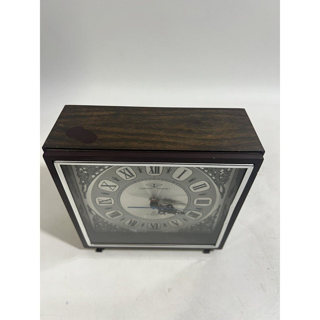VINTAGE 60/70 Tokyo Takei 8 2 Jewels Mantel Clock Fully Working Made in Japan