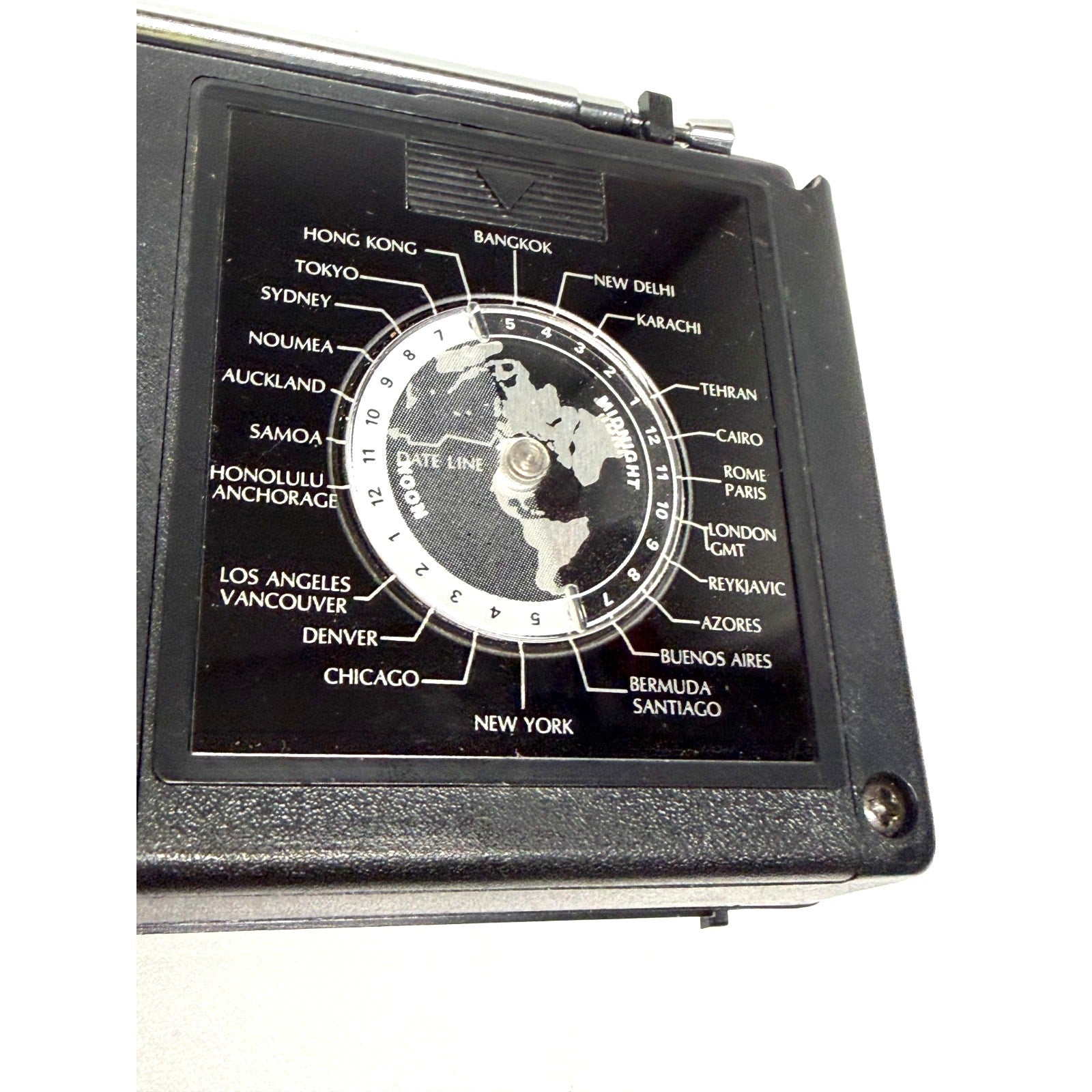 Vintage Equity 161 LCD Clock Radio AM/FM Stopwatch Portable Retro NIB New W Box