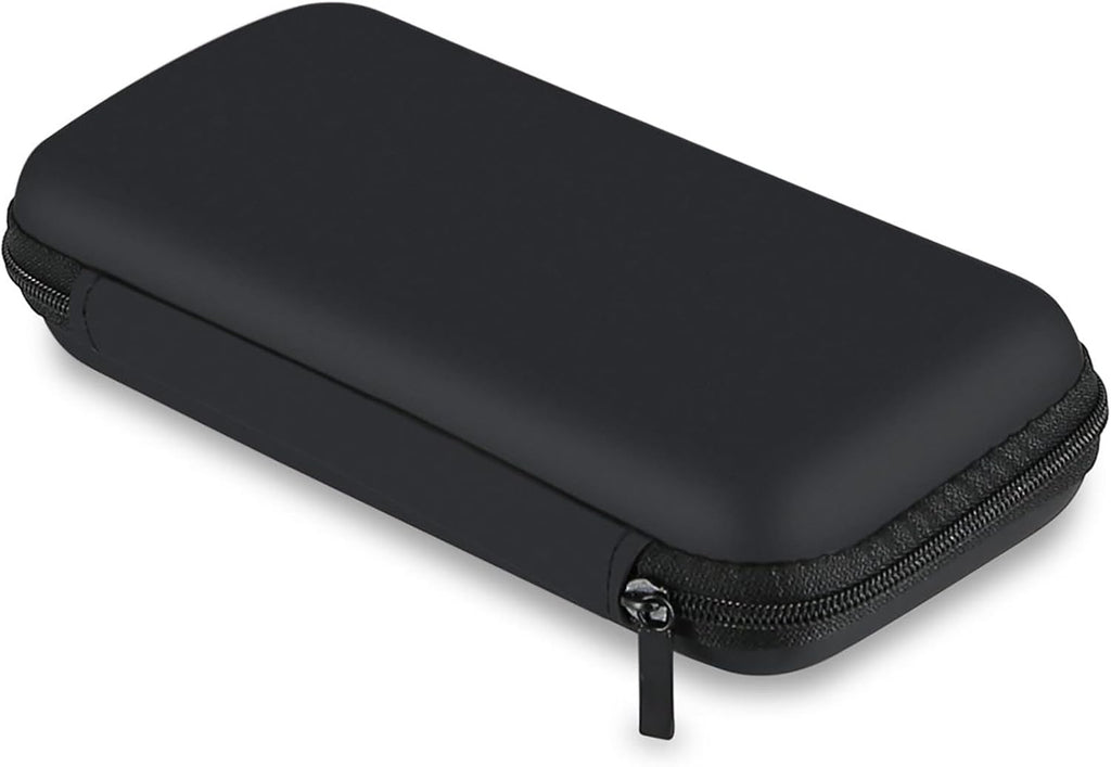 Travel Essentials Electronics Organizer Charger Case Portable Dual Zipper Shockproof Pouch Tech Purse Cord Cable Pouches Power Bank Storage Accessories Bag for Women Men,6.5X3.2X1 Black
