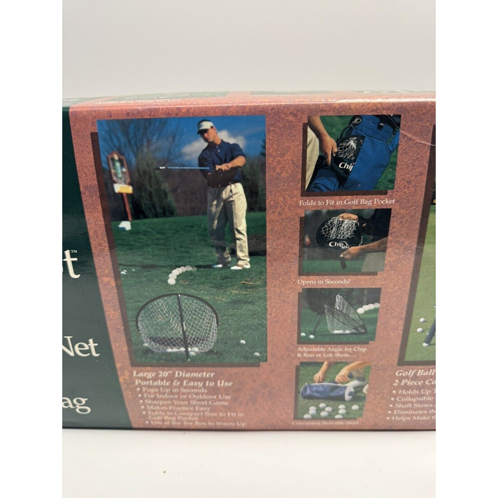 VINTAGE NEW Club Champ Chip n' Shag Combo w/ Chipping Net & Collapsible Shag Bag
