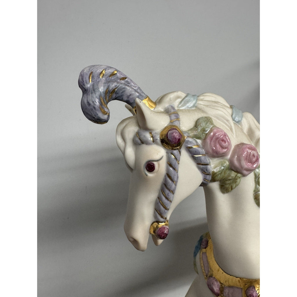 VINTAGE Cybis Sugarplum Porcelain Carousel Horse 12" L/Edition #142/750
