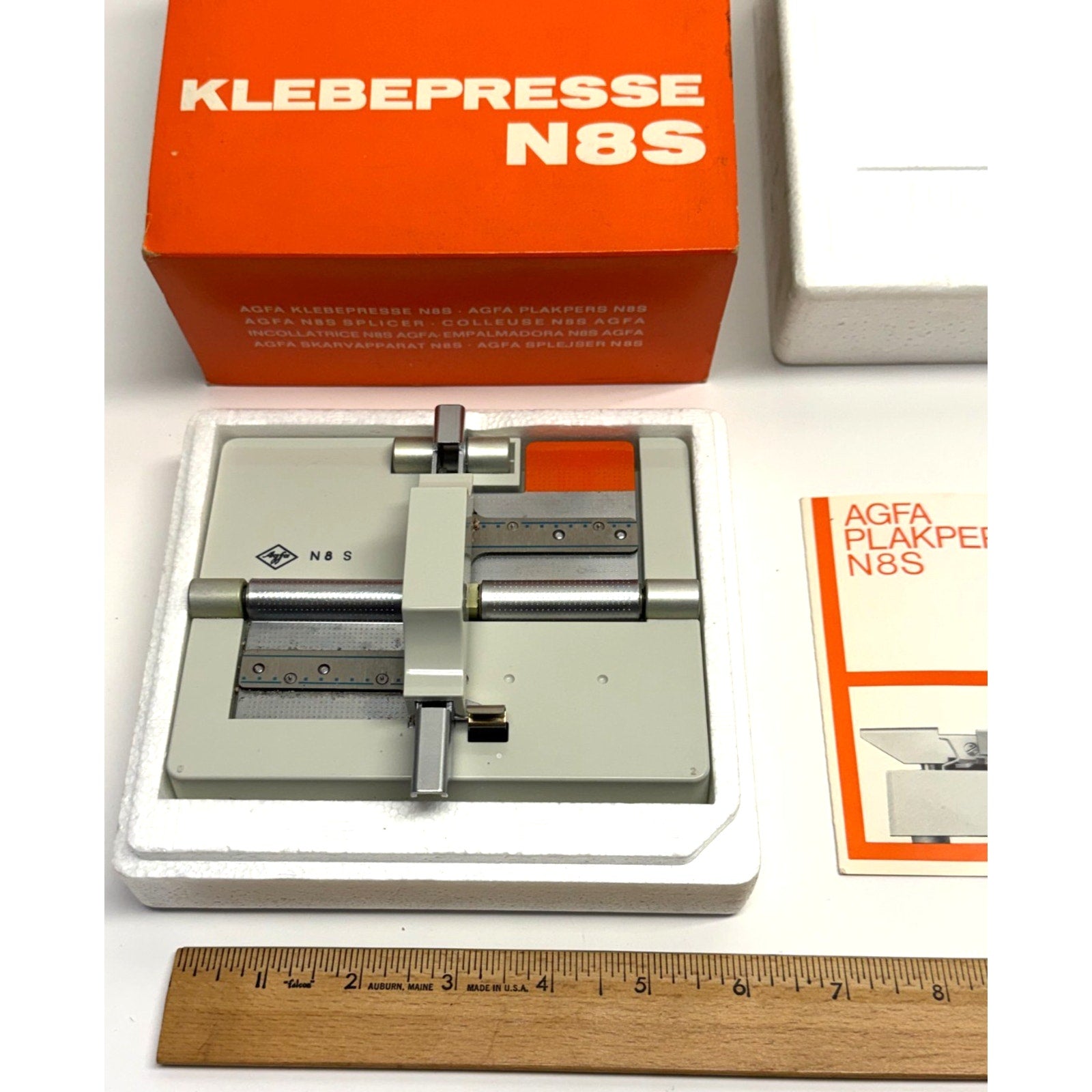 Vintage Agfa N8S Film Splicer - Klebepresse Made in Germany