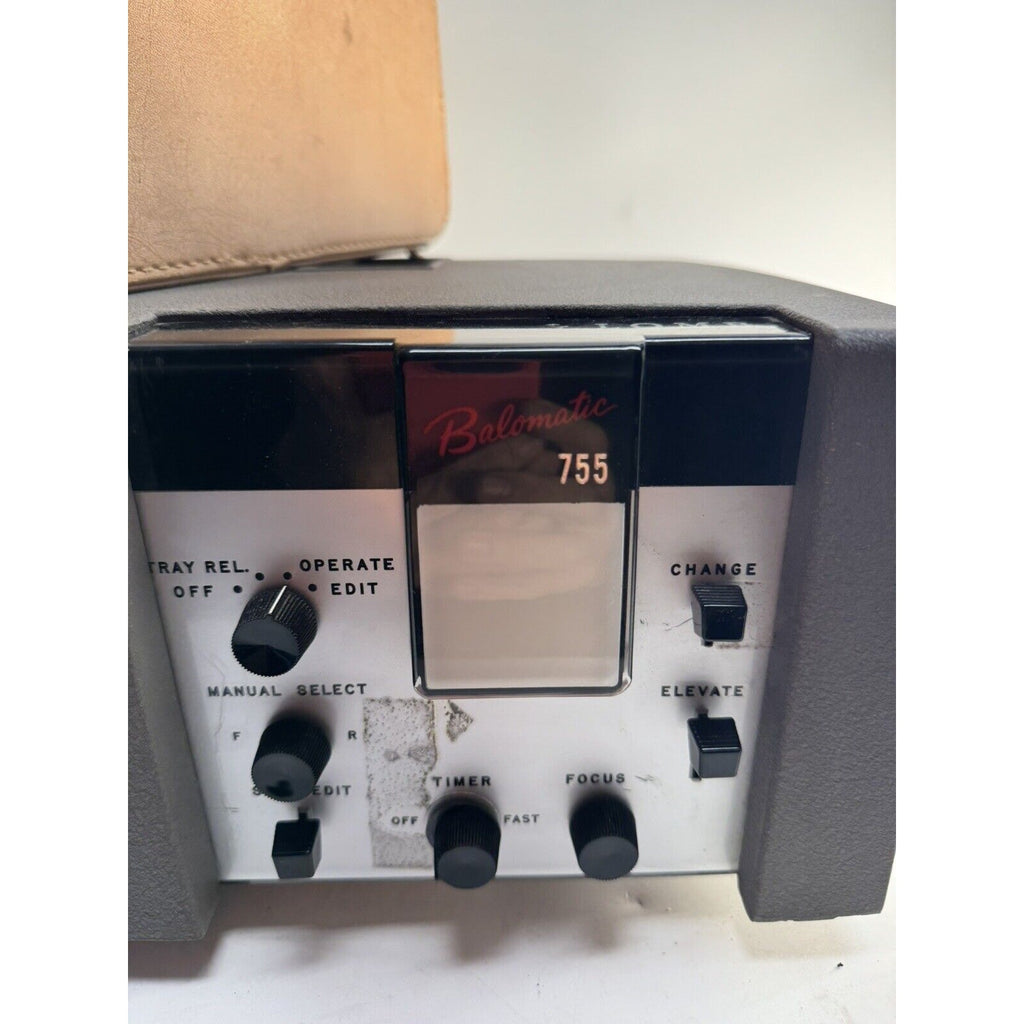 VINTAGE Bausch & Lomb 755 35mm Balomatic Slide Projector Anastigmat f3.5 w/Case