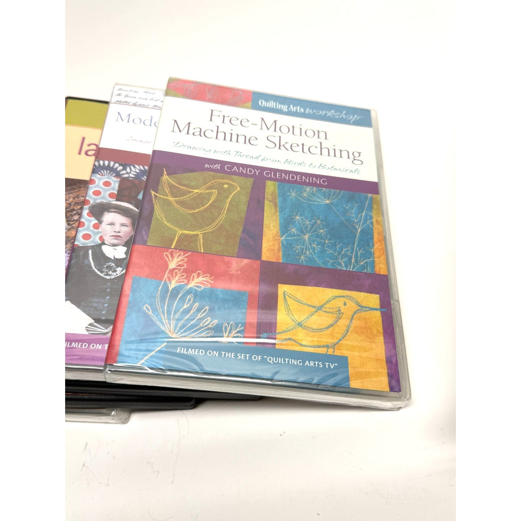 Vintage lot of 9 dvd of quilting arts