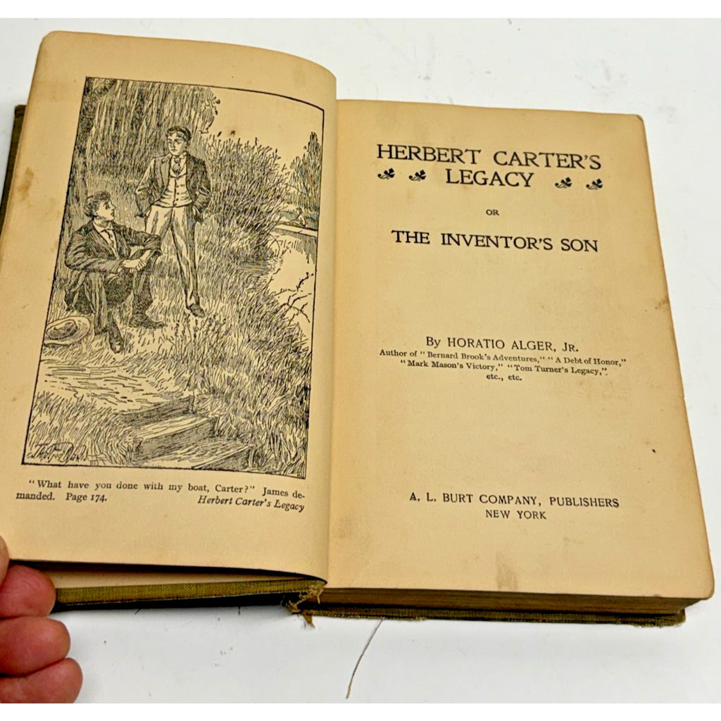 Vintage Horatio Alger Jr. The Young Acrobat of the Great North Woods HC Art