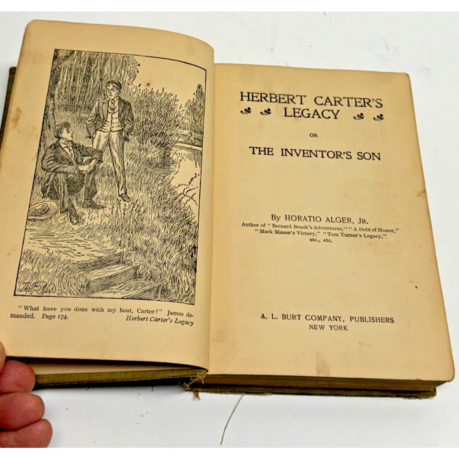 Vintage Horatio Alger Jr. The Young Acrobat of the Great North Woods HC Art