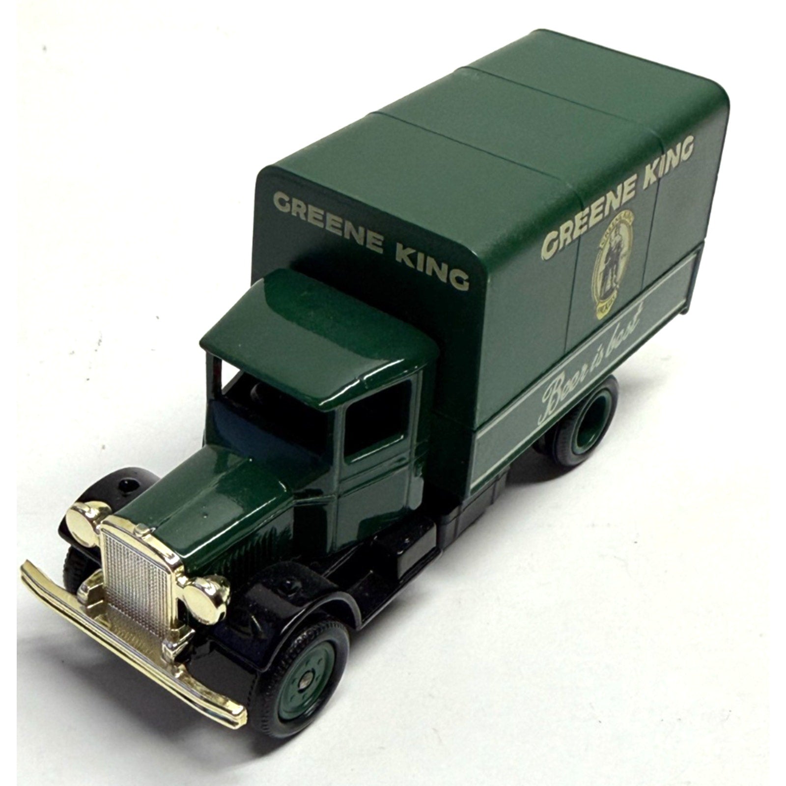 1934 VINTAGE MACK CANVAS BACK TRUCK; GREENE KING ALE 1:60 SCALE COLLECTORS MODEL
